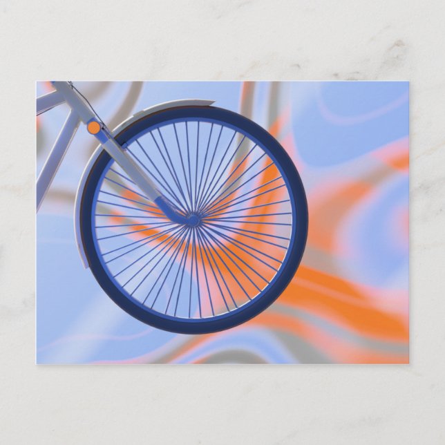 Carte Postale Cycle vélo - Roue vélo (Devant)