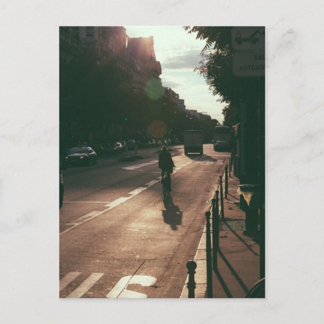 Carte Postale Cyclisme à Paris (Devant)