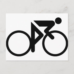 Carte Postale cyclisme noir