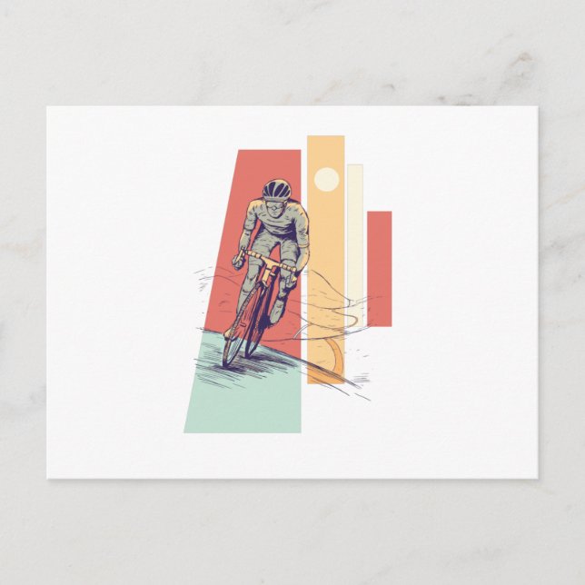 CARTE POSTALE CYCLISTE MASCULINE (Devant)