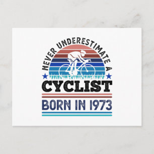 Carte Postale Cycliste né en 1974 50e anniversaire Cadeaux Cycli