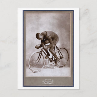 Carte Postale Cycliste photo masculin vintage