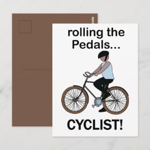 Carte Postale Cycliste Vélo Bicyclette
