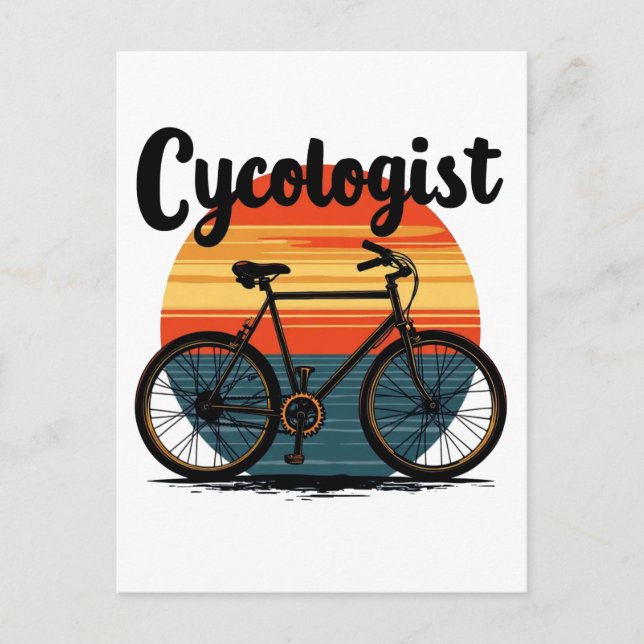 Carte Postale Cycologiste : Energetic Biker Tee - pour le cyclis (Devant)