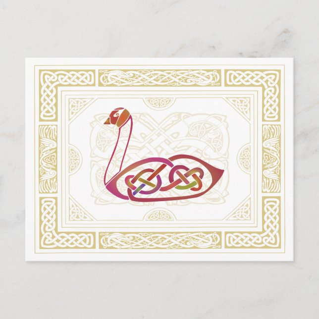 Carte Postale Cygne celtique (Devant)