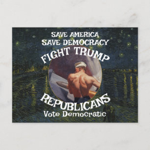 Carte Postale Czar Rue Menteur Trump POTUS Patriotique MAGA Trai