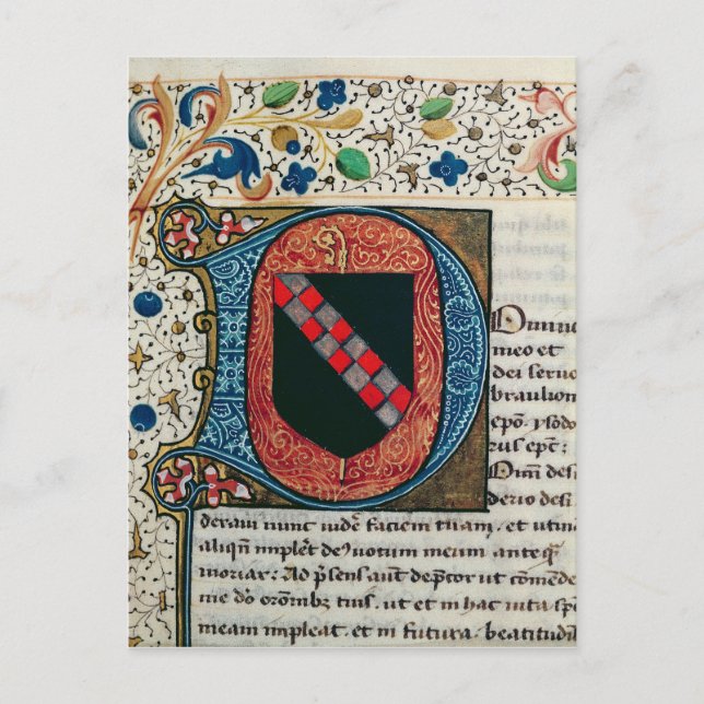 Carte Postale "D" initial historique représentant des armoiries (Devant)