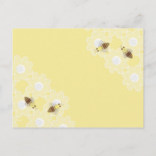 Carte postale d'abeille de miel