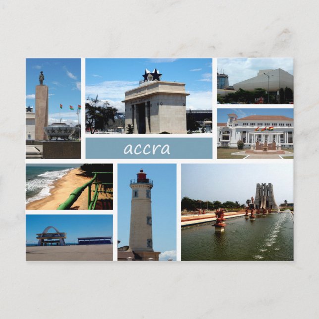 Carte postale d'Accra (Devant)