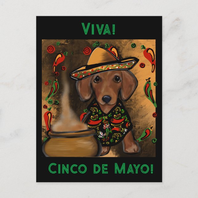 Carte Postale Dachshund (Devant)