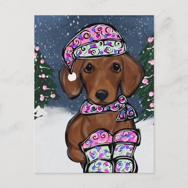 Carte Postale Dachshund    (Devant)