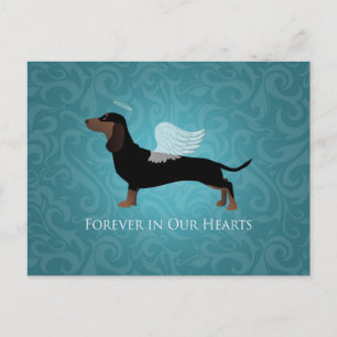 Carte Postale Dachshund - Conception commémorative de perte d'an