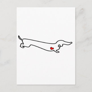 Carte Postale Dachshund Love