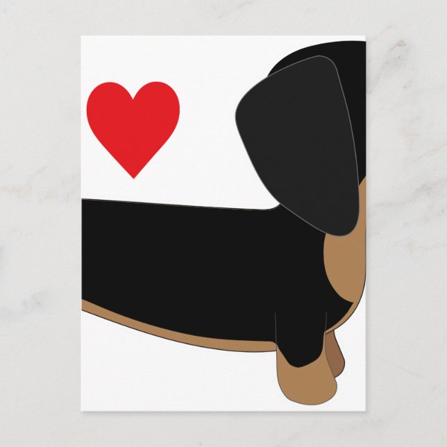 Carte Postale Dachshund Love (Devant)