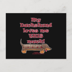 Carte Postale Dachshund Love Meter