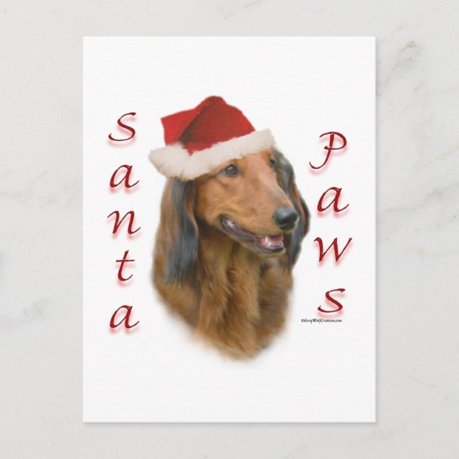 Carte Postale Dachshund Paws - Longhair (Devant)