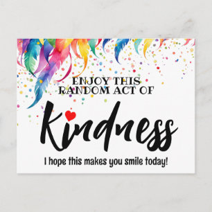 Carte postale d'acte de gentillesse aléatoire à pl
