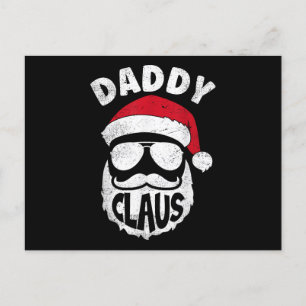 Carte Postale Daddy Claus Santa Claus Funny Christmas Matching P