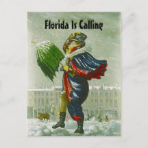 CARTE POSTALE D'ADRESSE HIVERNALE ANNONCÉE PAR L'O