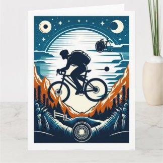 Carte postale d'affiche de bicyclette