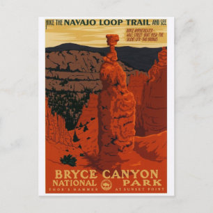 Carte postale d'affiche publicitaire vintage