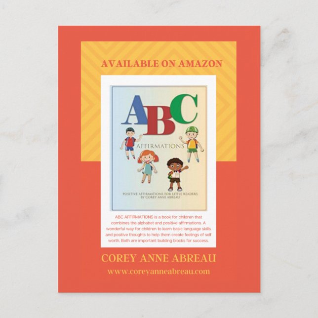 CARTE POSTALE D'AFFIRMATIONS ABC (Devant)