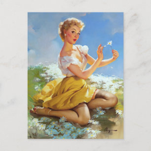 Carte Postale Daisies Pinup