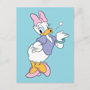Carte Postale Daisy Duck envoie un baiser