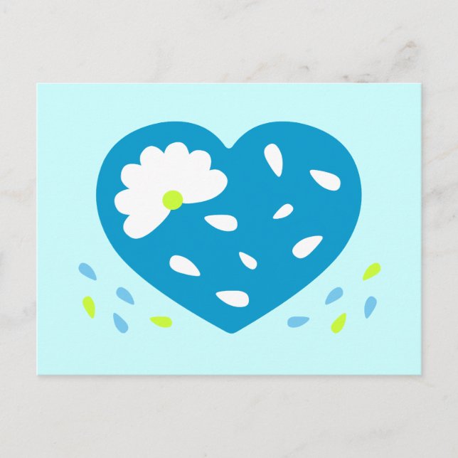 Carte Postale Daisy Heart (Devant)