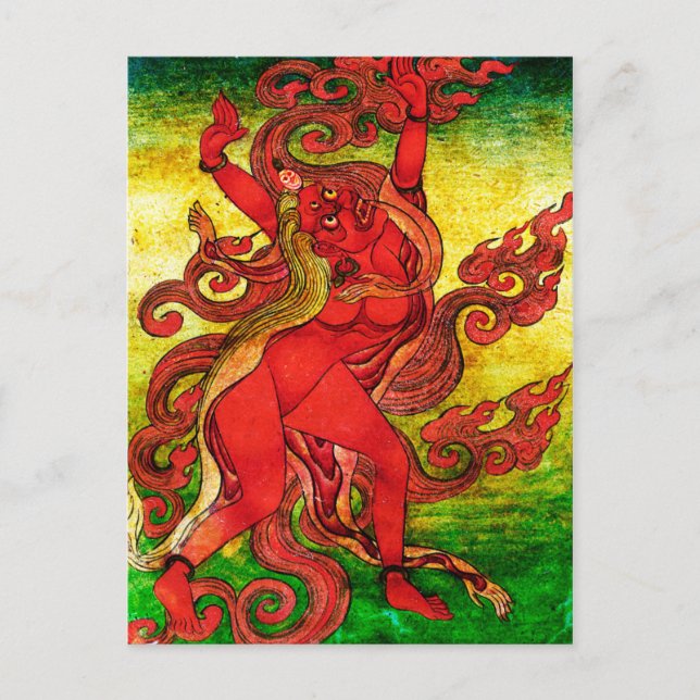 Carte Postale Dakini rouge (Devant)