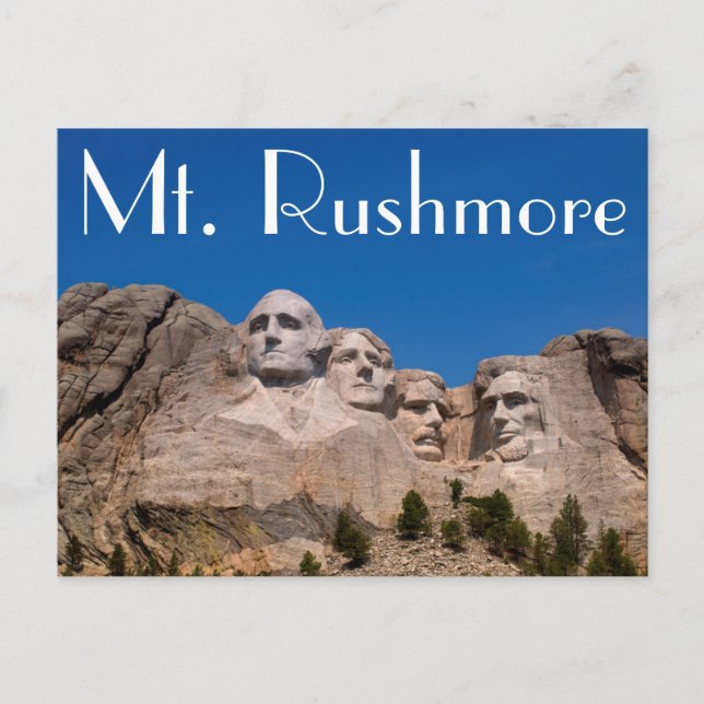 Carte Postale Dakota du Sud, Keystone, Mont Rushmore (Devant)