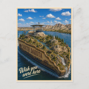 Carte Postale Dakota du Sud Vous étiez ici Série des États
