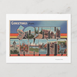 Carte Postale Dakota du SudScènes de grandes lettresDakota du Su