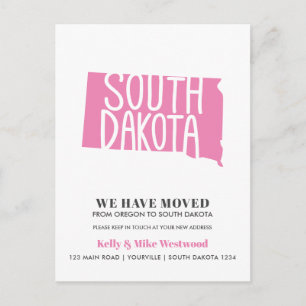 Carte Postale DAKOTA SUD Nous avons déplacé Nouvelle adresse Nou