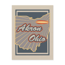 Carte postale d'Akron, Ohio - carte postale v2 de