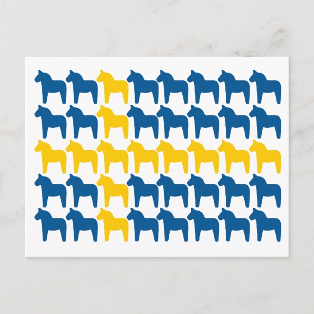 Carte Postale Dala Horse Suède (Devant)