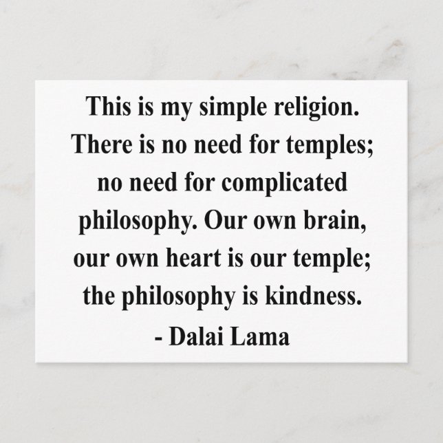 Carte Postale dalai lama citation 6a (Devant)