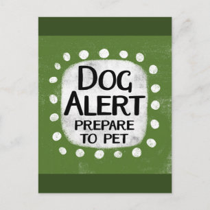 Carte postale d'alerte de chien