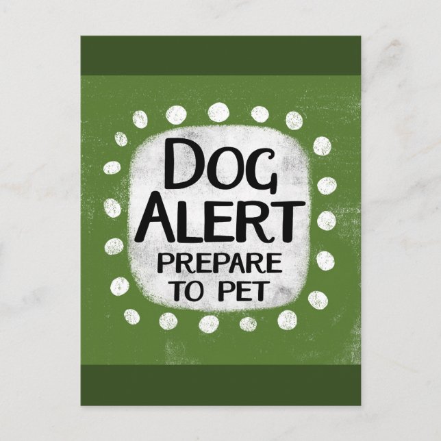 Carte postale d'alerte de chien (Devant)