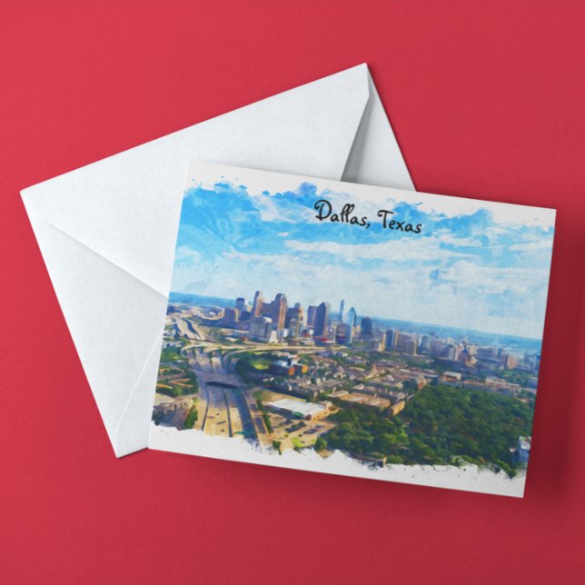 Carte Postale Dallas Coloré Texas Panorama Ville Vue (dallas texas america travel postcard)