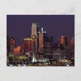 Carte Postale Dallas Skyline la nuit