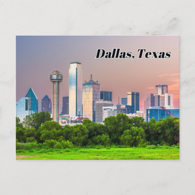 Carte Postale Dallas, Texas Downtown View (Devant)