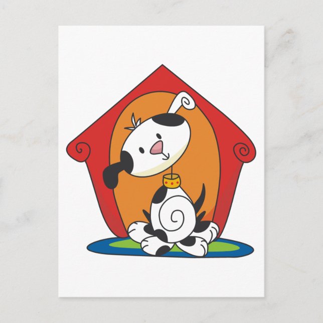 Carte Postale Dalmation dans les T-shirts et cadeaux de la maiso (Devant)