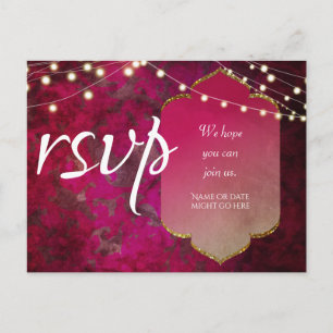 Carte Postale Damas de saumons boho inspirées par l'Inde en rose