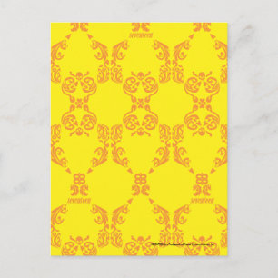 Carte Postale Damas jaune-orange