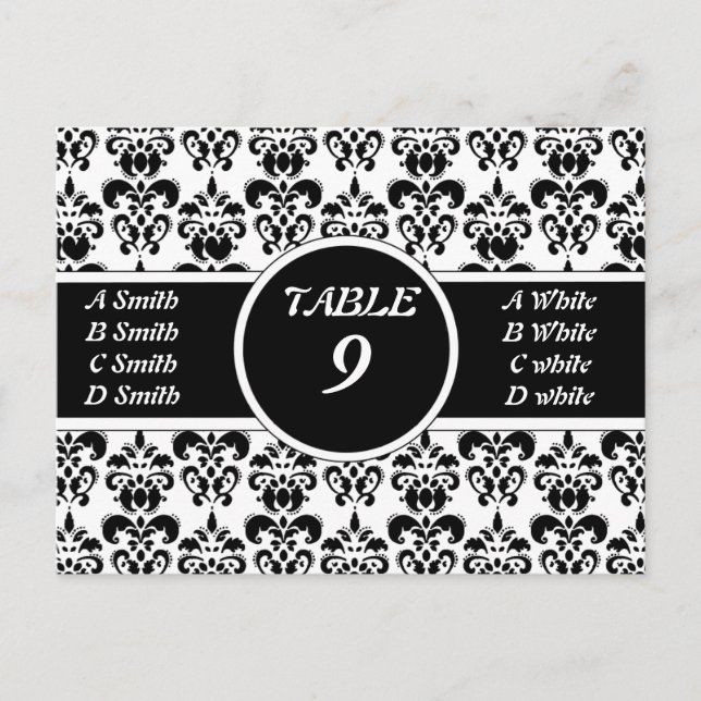 Carte Postale Damas noir (Devant)