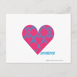 Carte Postale Damask Aqua-Magenta 4