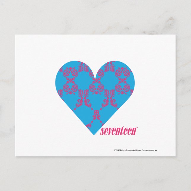 Carte Postale Damask Magenta-Aqua 3 (Devant)
