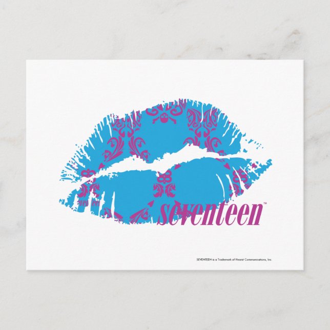 Carte Postale Damask Purple-Aqua (Devant)