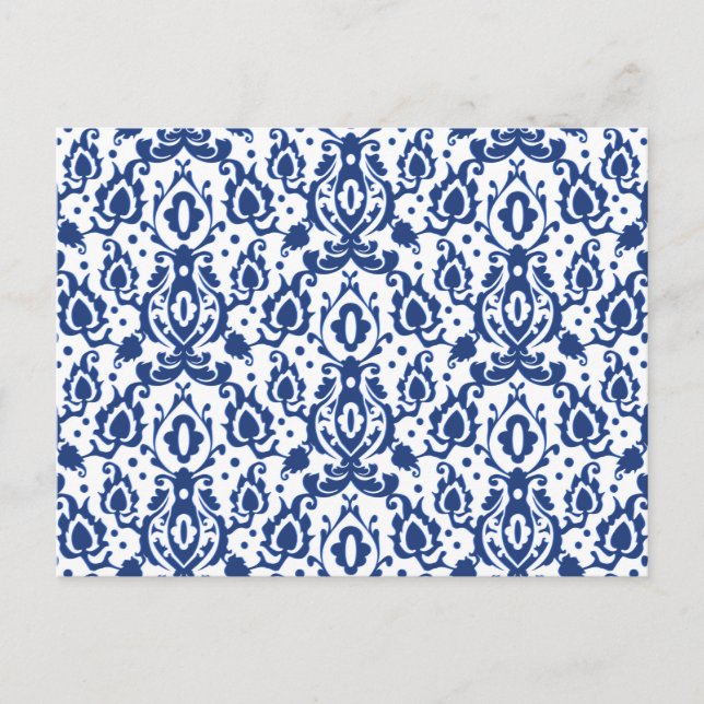 Carte Postale Damassé bleue et blanche de Casbah de Marocain (Devant)
